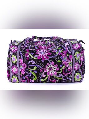 Vera Bradley Purple Punch Retired Floral Duffel Travel Bag